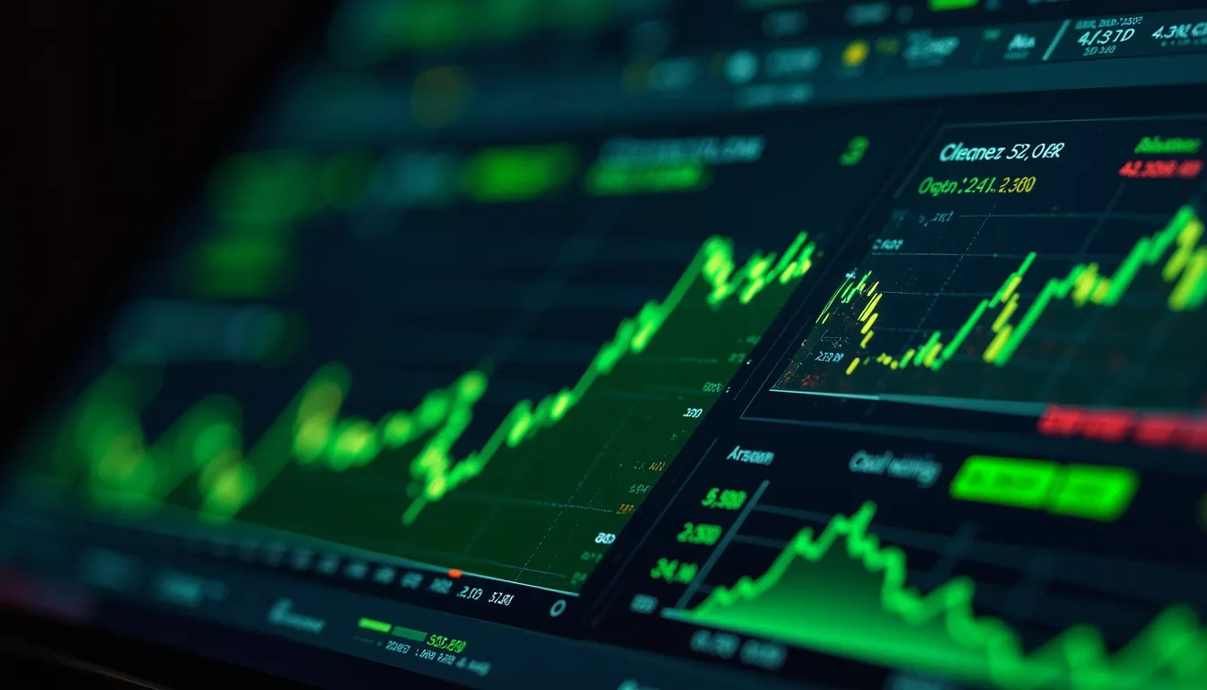 Financial optimization dashboard showing working capital metrics, green positive indicators, business analytics, professional interface